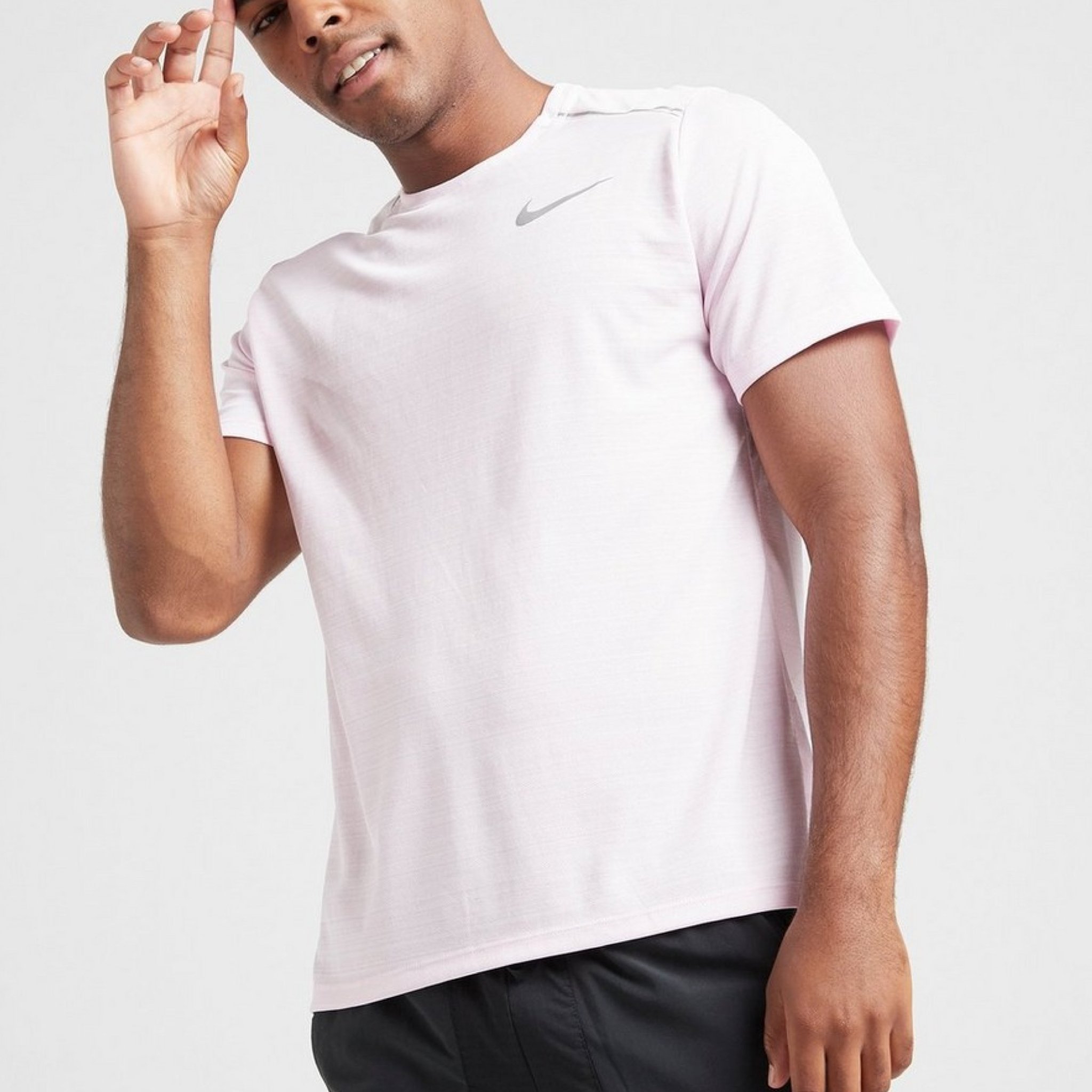 Nike miler t shirt pink sale